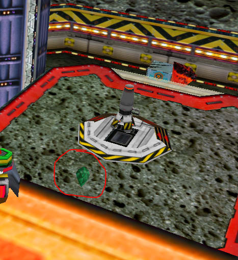 In front of the shortcut rocket.