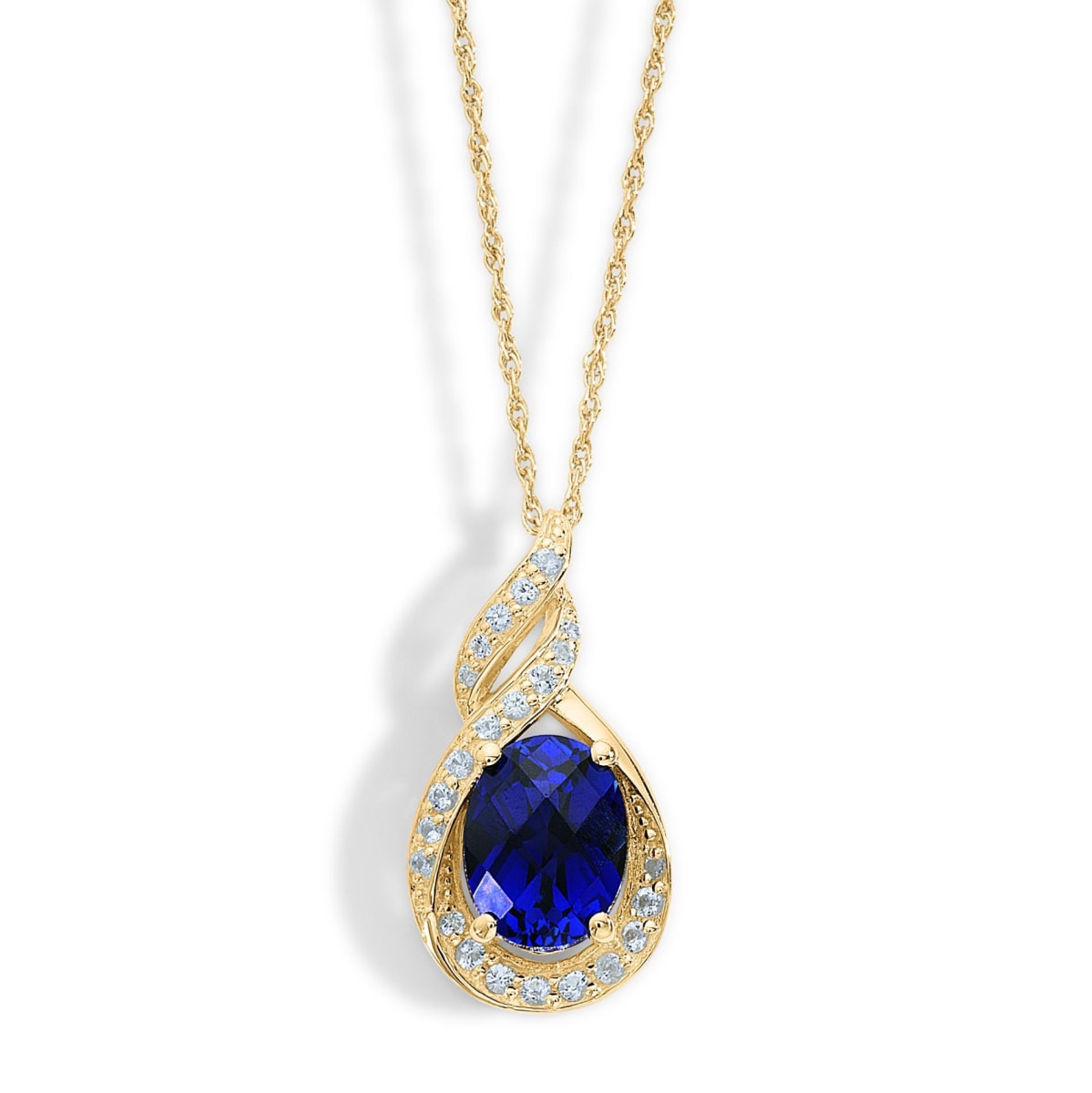 Blue sapphire locket