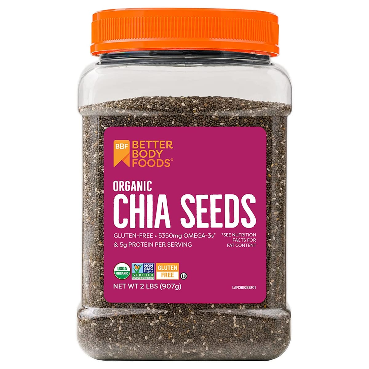 Organic Chia Seeds with Omega-3, Non-GMO, Gluten Free, Keto Diet Friendly