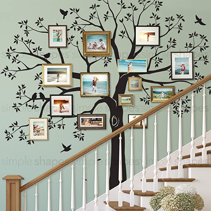 Simple Shapes Staircase Family Tree Wall Decal Tree Wall Decal