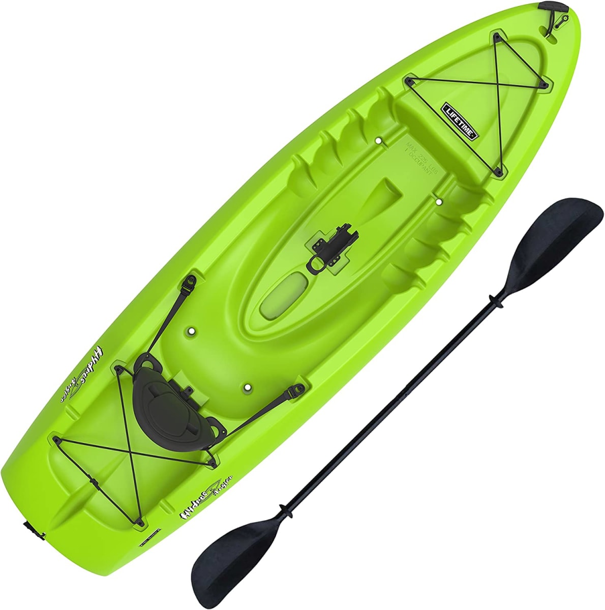 Hydros Angler 85 Fishing Kayak (Paddle Included), Lime Green, 101 Inches