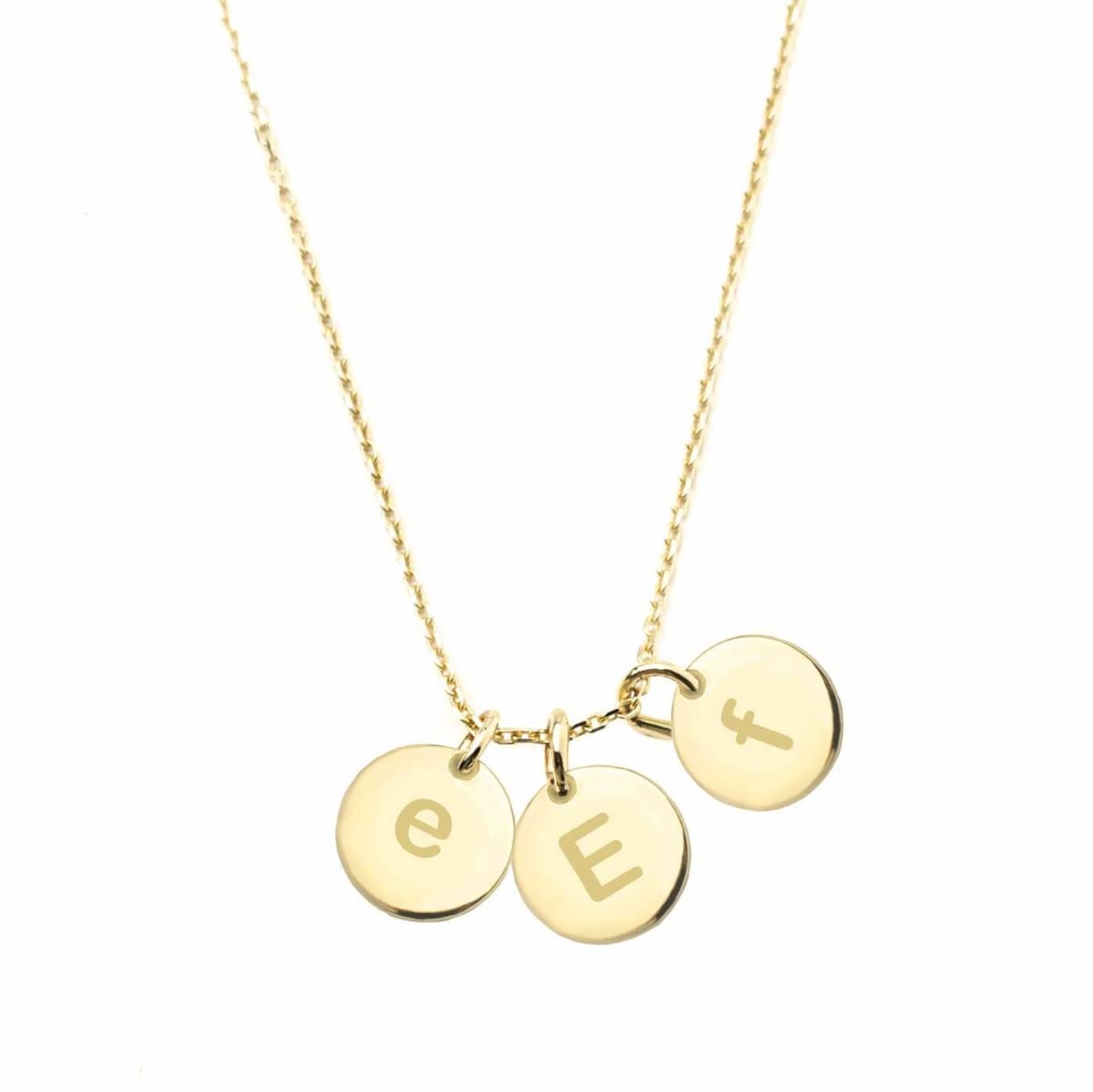 Solid Gold Personalized Disc Necklace