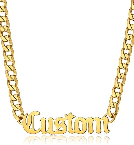 Thick Name Plate Necklace