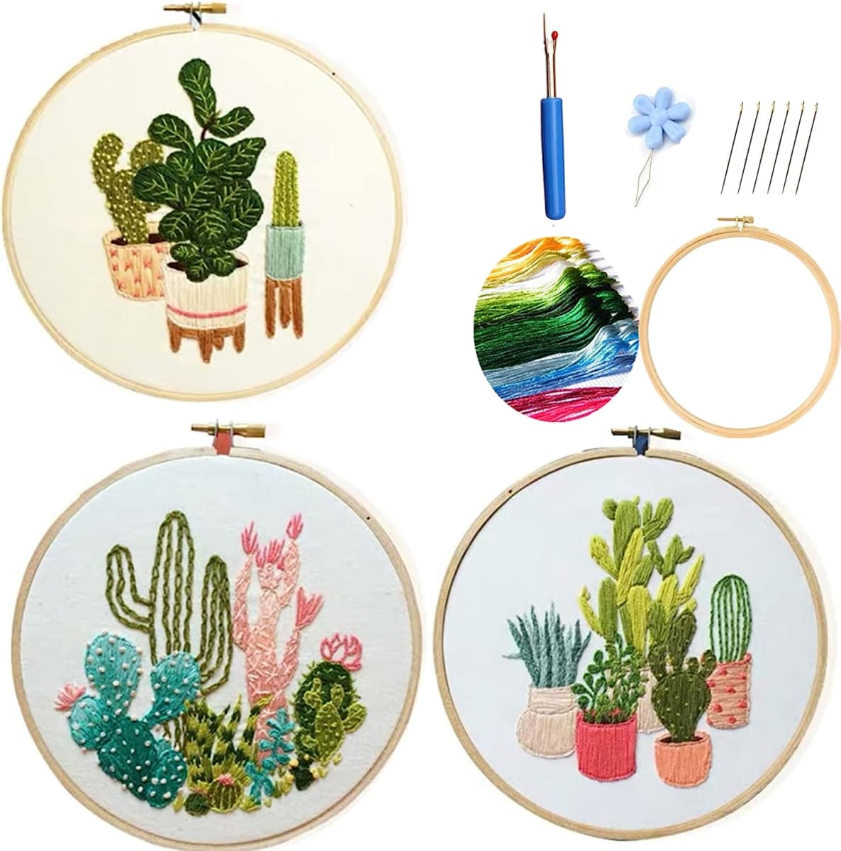 Embroidery Starter Kits for Adults Beginners with Stamped Pattern