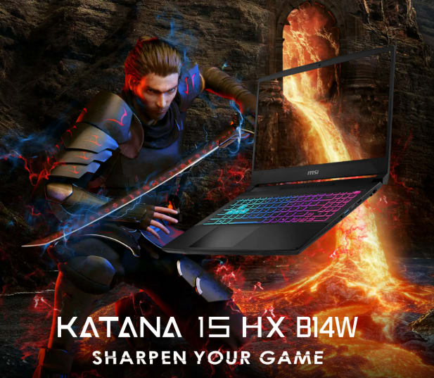 MSI Katana 15 HX, i7-14650HX, RTX 5050, 16 GB DDR5-5600, 512 GB SSD, FHD 144 Hz
