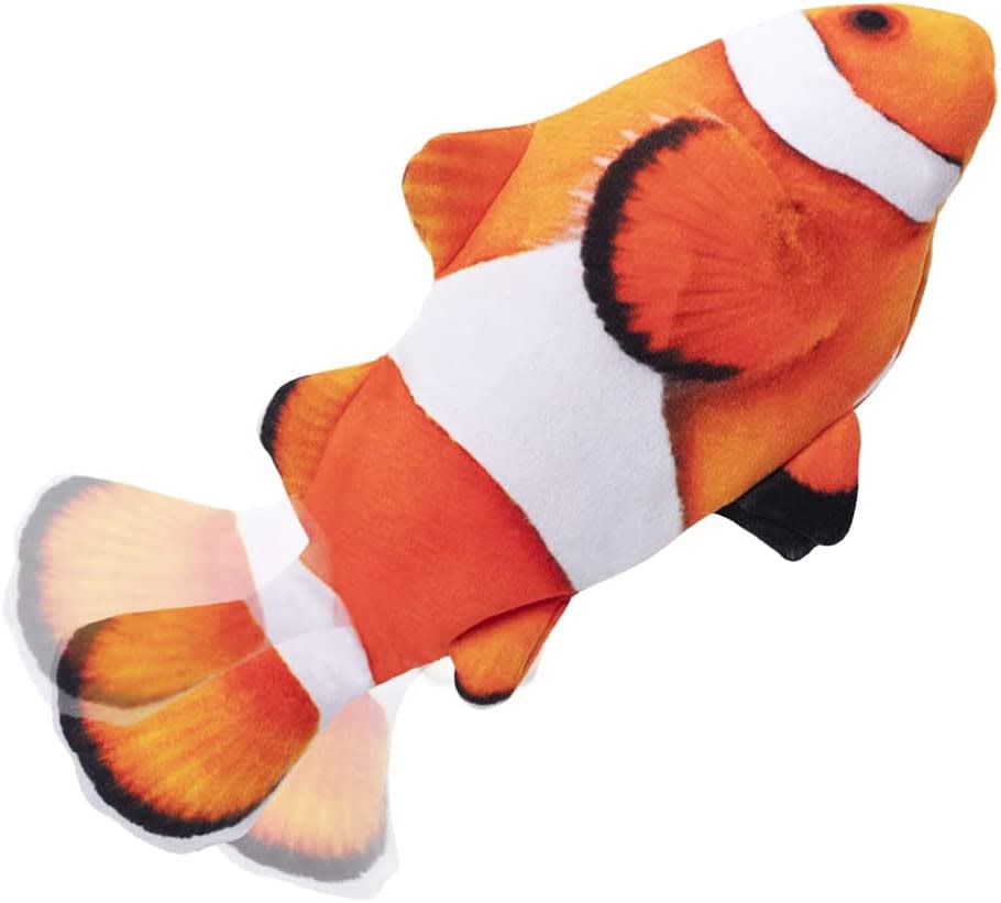 Electric Floppy Fish Cat Toy, Moving Cat Kicker Fish Toy, 11" Realistic Flopping Fish Dog Toy, Plush Interactive Cat Toy for Indoor Cats, Wiggle Fish Catnip Toys