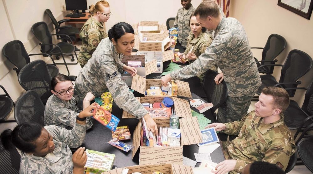 Help make care packages for soldiers overseas