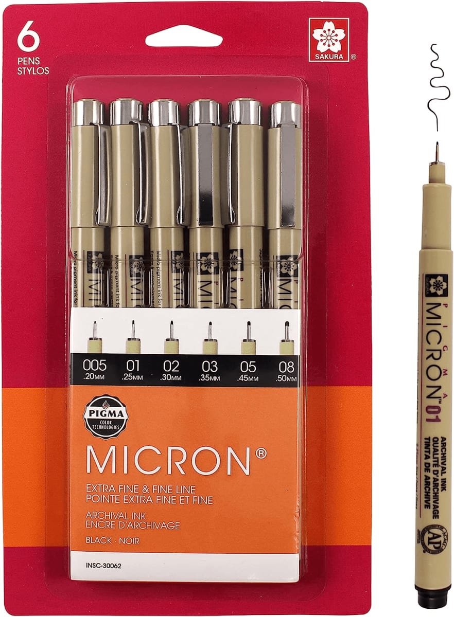 Sakura Pigma Micron Fineliner Pens