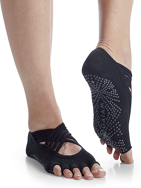 Gaiam Grippy Studio Yoga Socks for Extra Grip in Standard