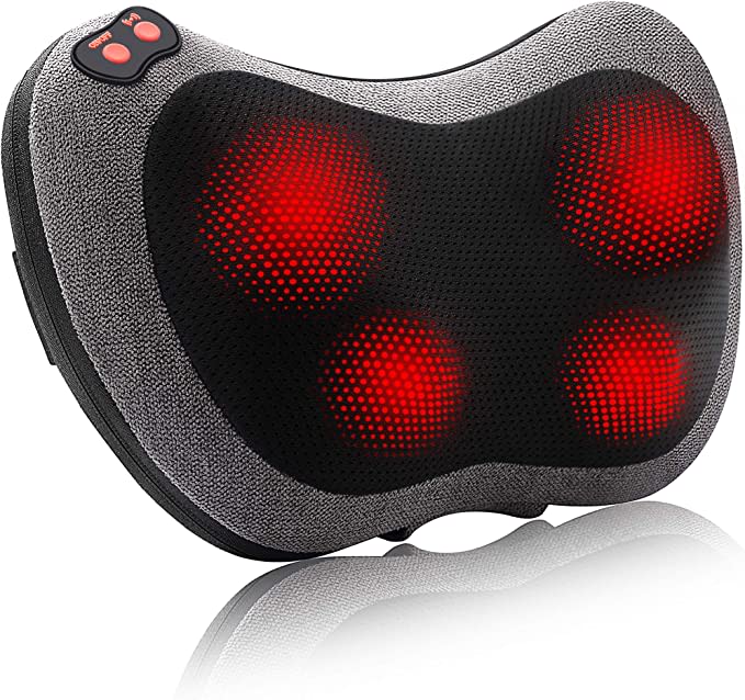 Papillon Back Massager with Heat,Shiatsu Back and Neck Massager with Deep Tissue Kneading,Electric Back Massage Pillow for Back,Neck,Shoulders,Legs,Foot,Body Muscle Pain Relief,Use at Home,Car,Office
