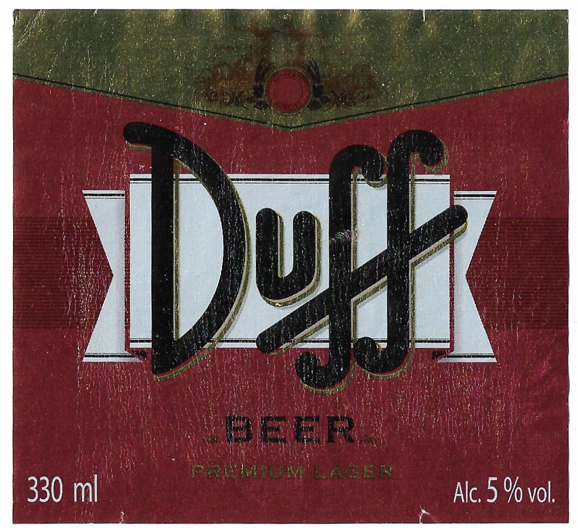 Duff beer premium lager