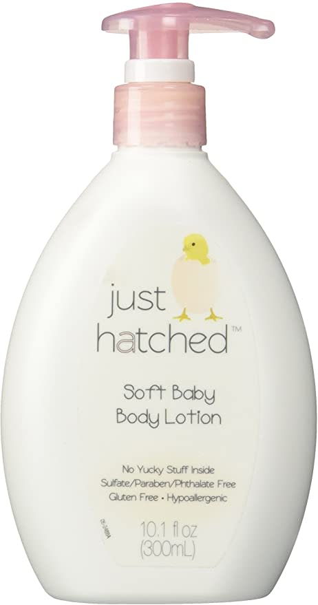 Just Hatched Soft Baby Body Lotion, Daily Moisture, Made with Essential Oils, Calming, Soothing, Moisturizing, No Yucky Stuff/Harsh Ingredients, 10.1 fl oz