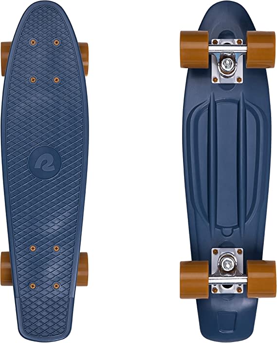 Retrospec Quip Longboard Skateboard 22.5" and 27" Classic Retro Plastic Cruiser Complete Skateboard with ABEC 7 Bearings and PU Wheels