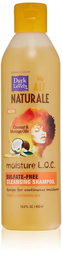 SoftSheen-Carson Dark and Lovely Au Naturale Moisture LOC Sulfate-Free Cleansing Shampoil, 13.5 fl oz