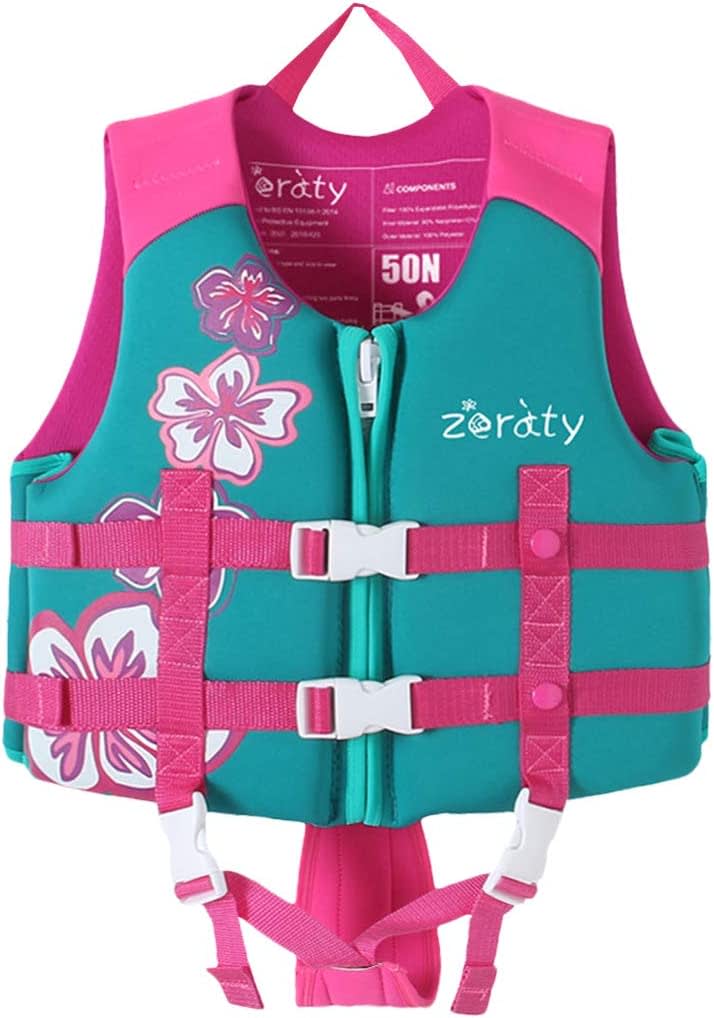 Kids Swim Vest Life Jacket Flotation Swimming Aid for Toddlers with Adjustable Safety Strap