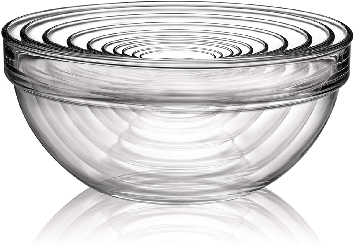10-Piece Glass Stackable Bowl Set