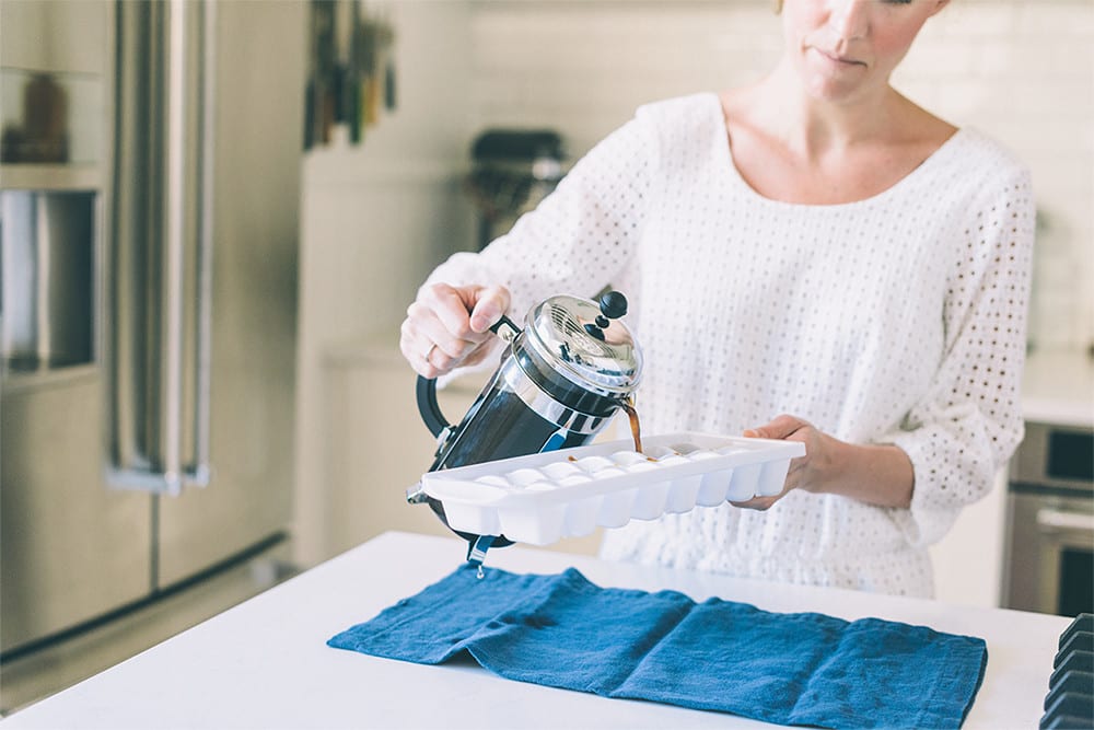 Put coffee in an ice tray so when you make iced coffee, it doesn't get watered down
