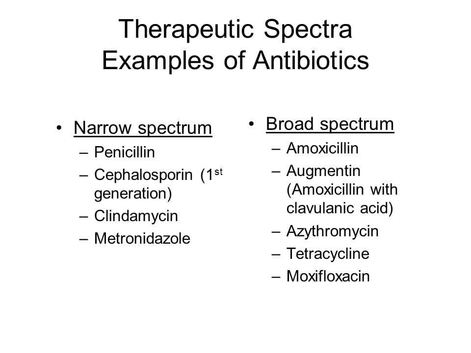 Antibiotics - Broad Spectrum