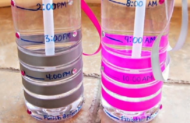 Mark daily water intake by time