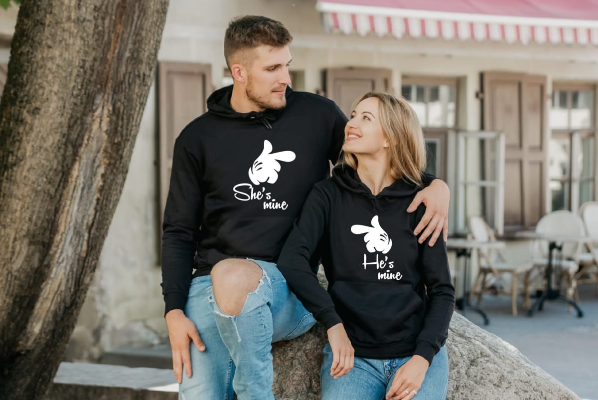 Coolest matching couple hoodies
