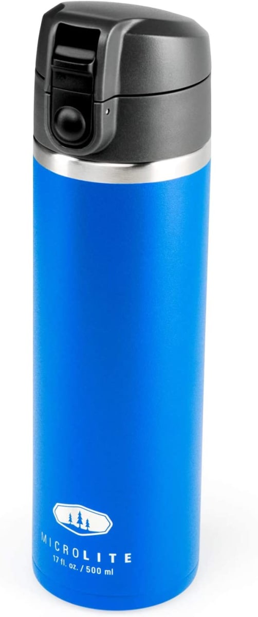 GSI Outdoors - Microlite Water Bottle, Vacuum Insulated Stainless Steel, Flip Lid