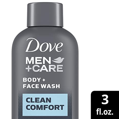 Dove Men+Care Body and Face Wash for Healthier and Stronger Skin Clean Comfort Effectively Washes Away Bacteria While Nourishing Your Skin 3 oz, 24 count