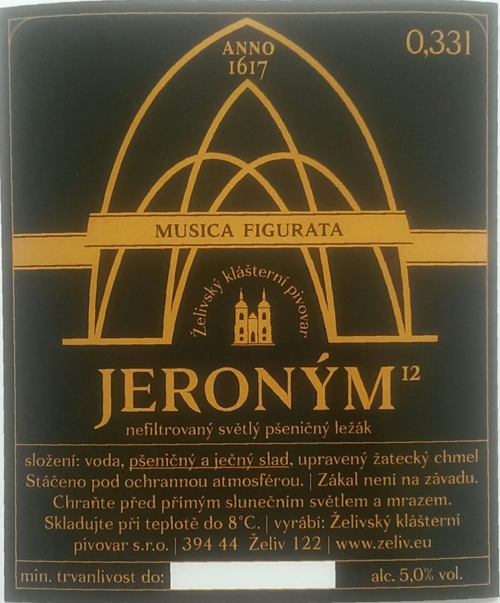 Želivské klášterní Jeroným 12 Musica Figurata Etk. A