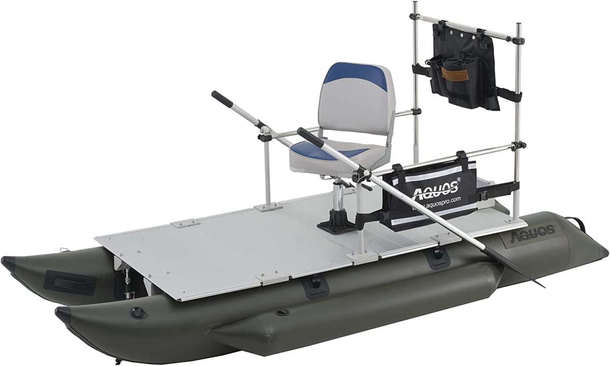 10.2 ft plus Inflatable Fishing Pontoon Boat with Guard Bar