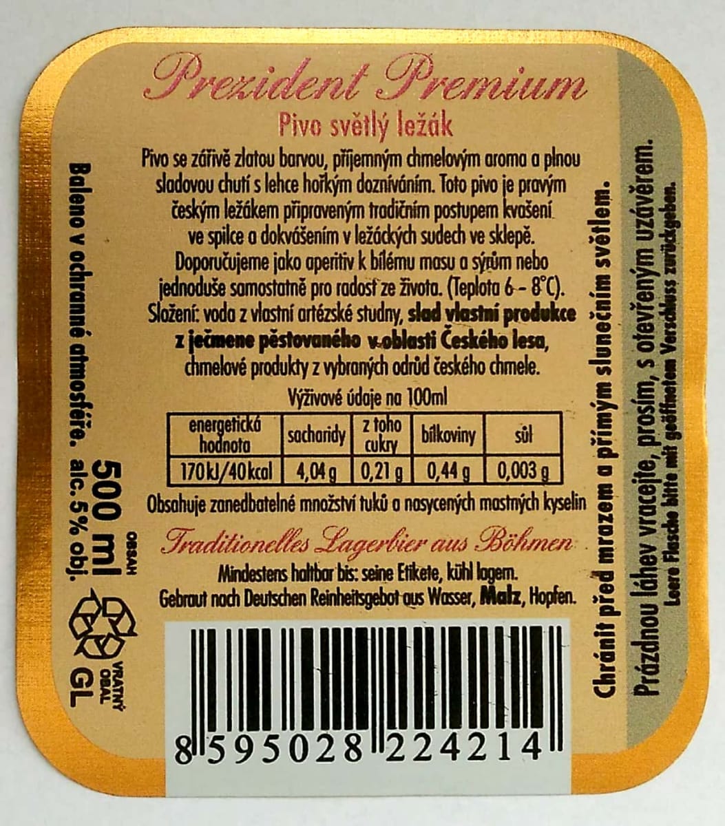 Chodovar Prezident Premium Etk. B