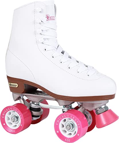 CHICAGO Women's and Girl's Classic Roller Skates - Premium White Quad Rink Skates