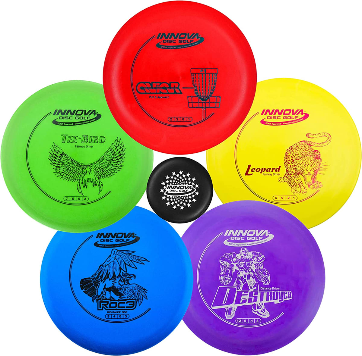 Disc Golf Starter Set – Colors May Vary 160-180g – DX Putter, Mid-Range, Driver PDGA Approved Disc Golf Set, Frisbee Golf Disc Set