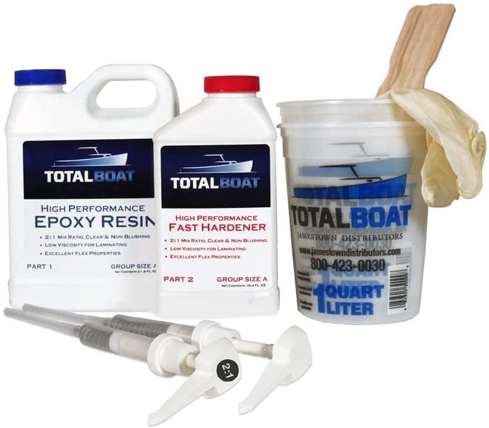 Crystal Clear Marine Grade Resin and Hardener for Woodworking