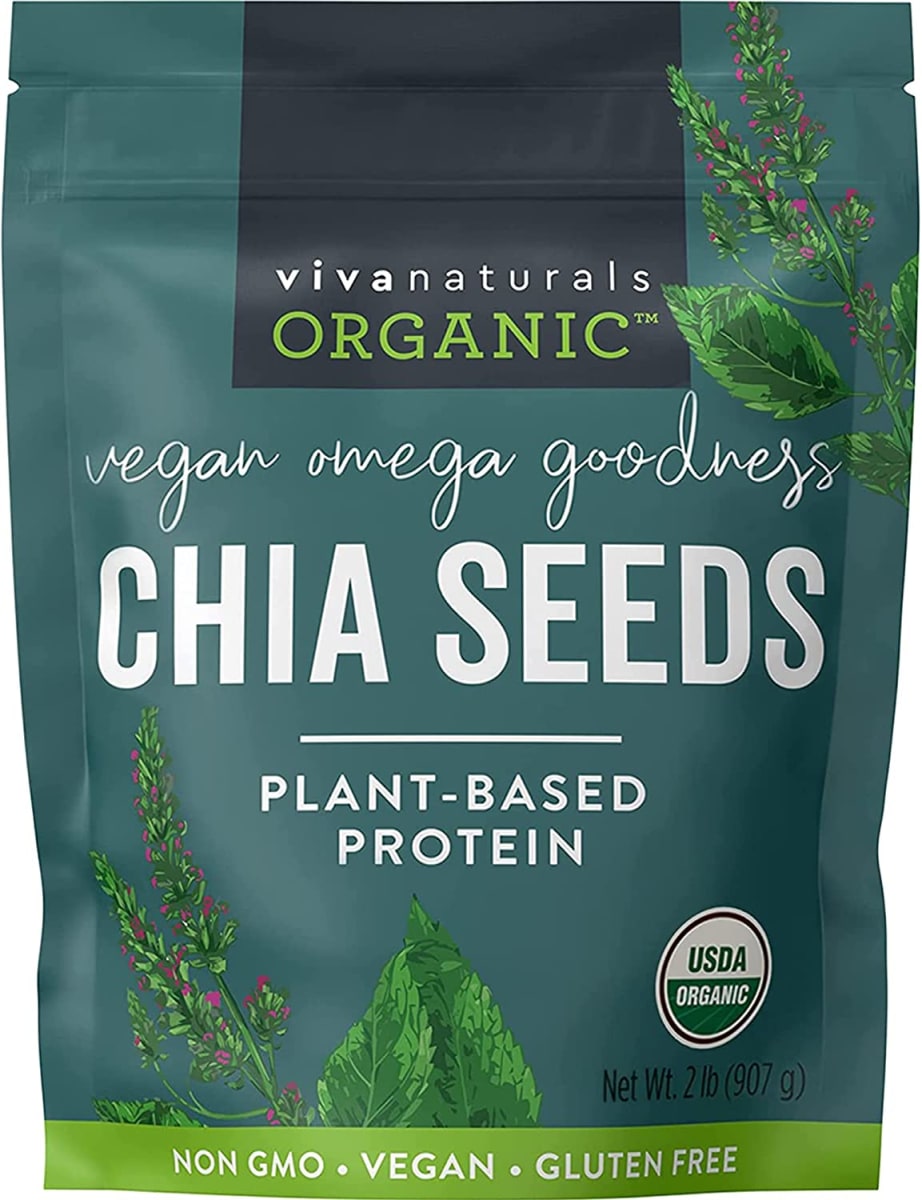 Organic Chia Seeds - Plant-Based Omegas 3 and Vegan Protein