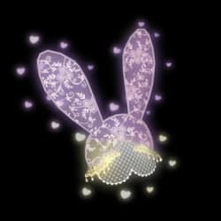 Delicate Flowering Lace Bunny Mask