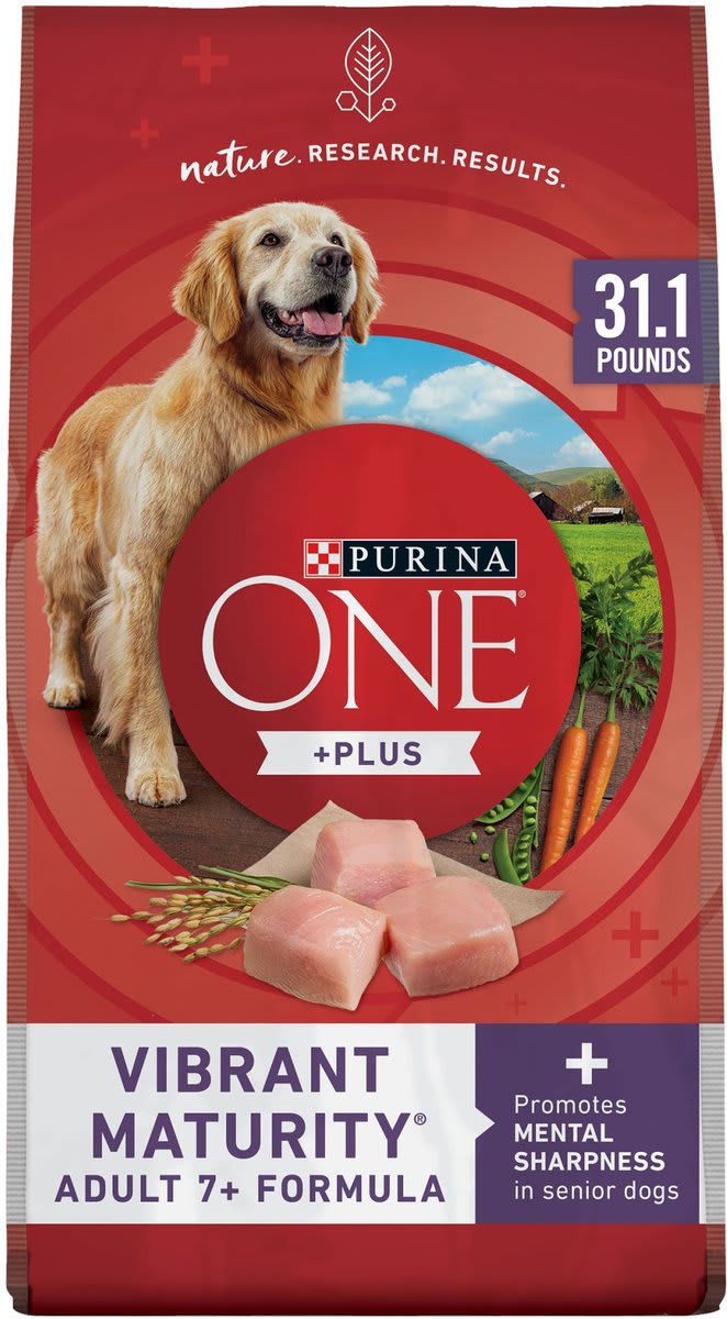 Purina ONE SmartBlend Vibrant Maturity 7+ Adult Formula Dry Dog Food