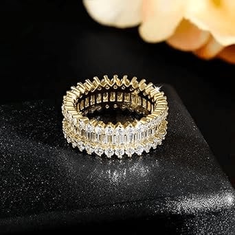 CZ Emerald Cut Eternity Ring