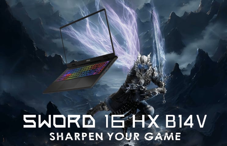 MSI Sword 16 HX, i7-14650HX, RTX 4060, 16 GB DDR5-5600, 1 TB SSD, FHD+ 144 Hz 45% NTSC