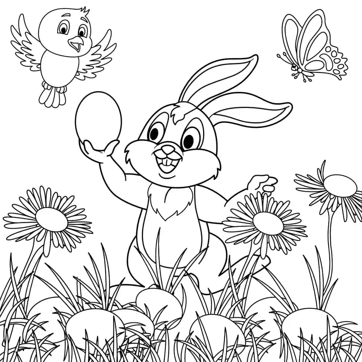 Easter-themed coloring pages and activity books