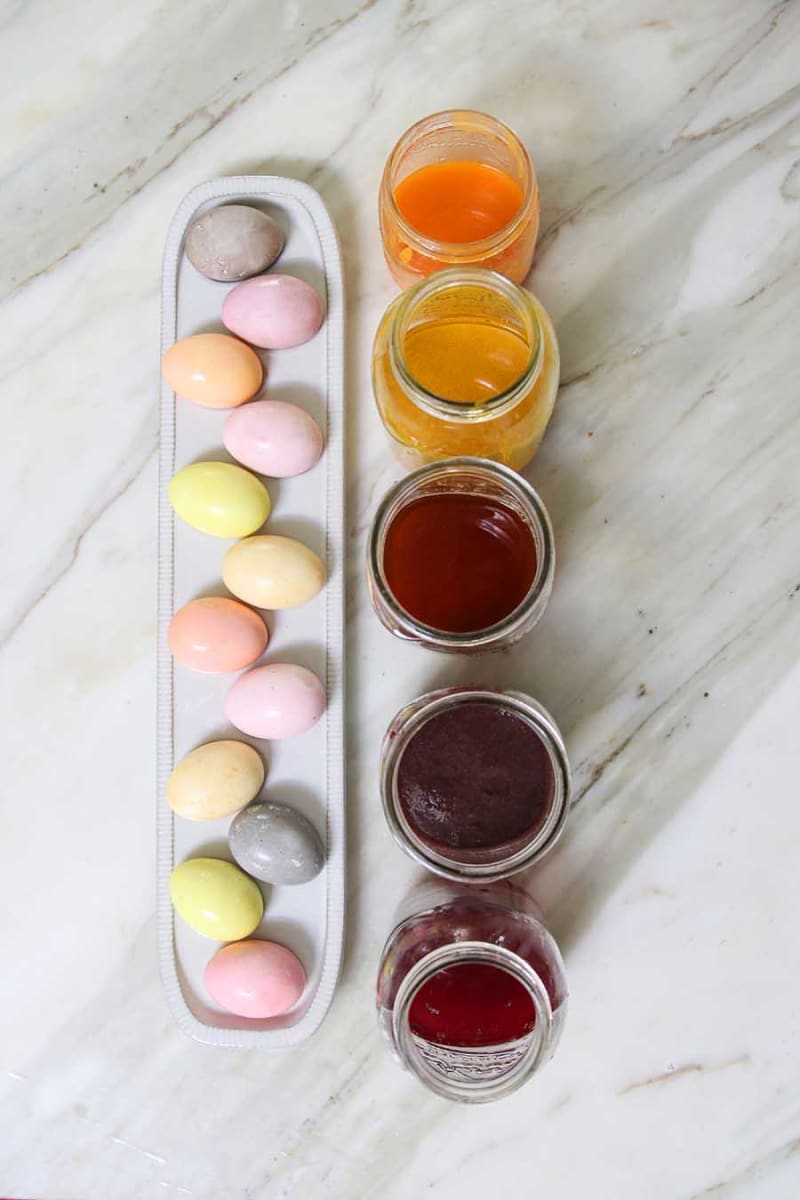 Dye Easter eggs with natural ingredients like beets and spinach