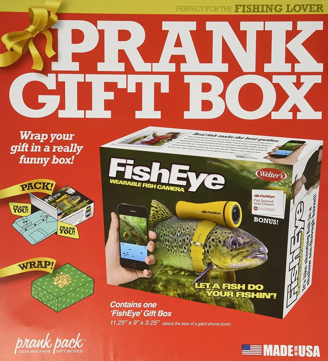 ?Fish Eye? - Wrap Your Real Gift in a Prank Funny Gag Joke Gift Box - The Original Prank Gift Box