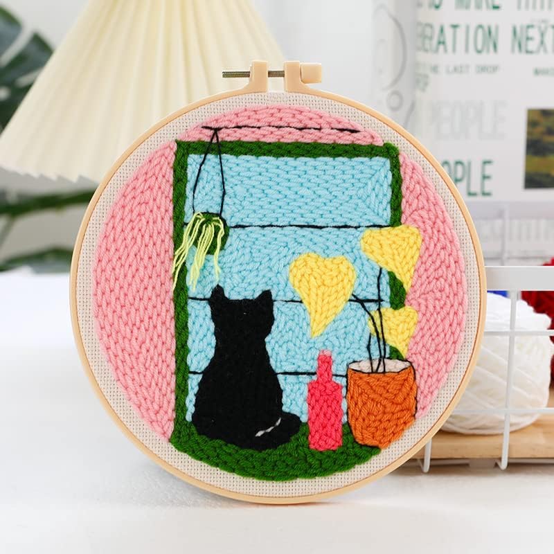 Easy Wool DIY Craft Punch Needle Embroidery Kits