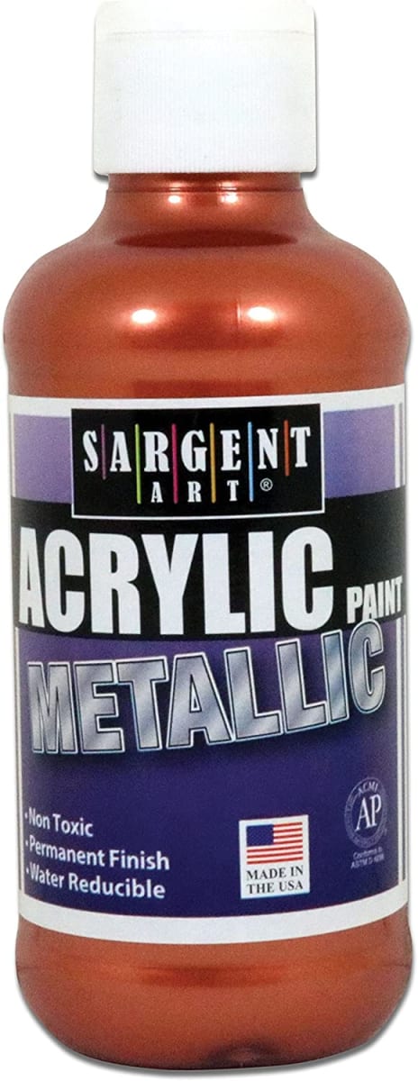 Sargent Art 8 Ounce Liquid Metal Acrylic Paint,