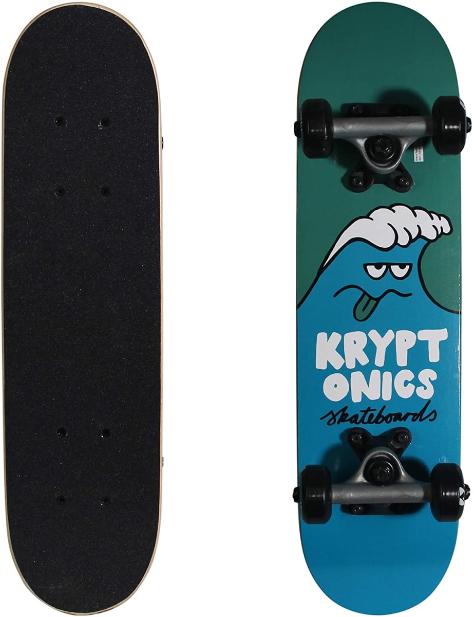 Kryptonics Locker Board 22 Inch Complete Skateboard - Wacky Wave