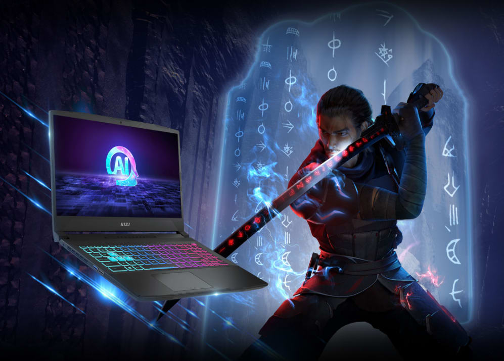 MSI Thin 15, Ryzen 9-8945HS, RTX 4060, 16 GB DDR5-5600, 1 TB SSD, FHD 144 Hz 45% NTSC