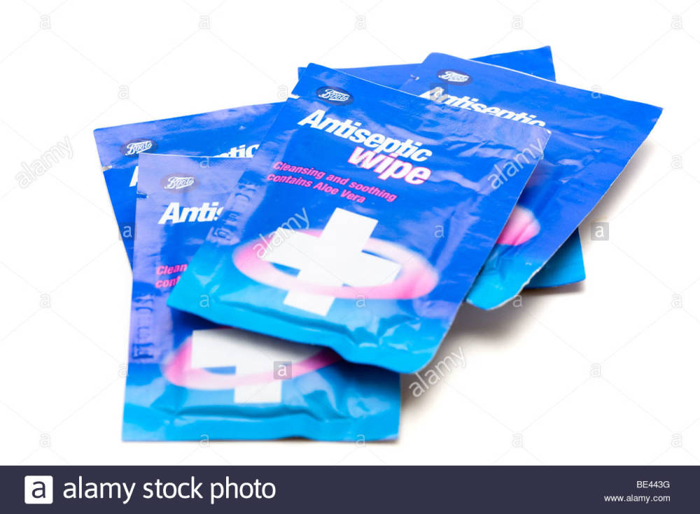 Individual antiseptic wipe packets