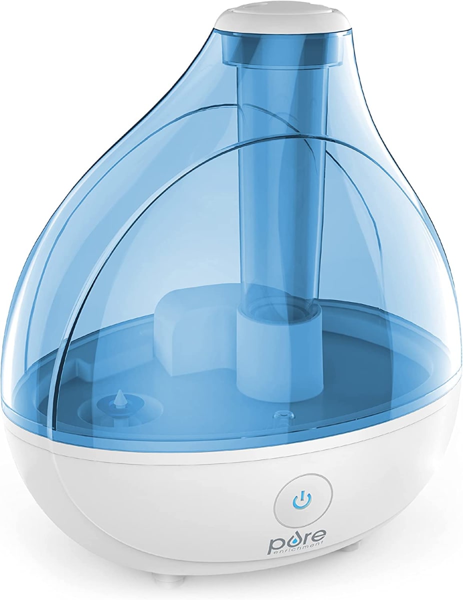 MistAire™ Ultrasonic Cool Mist Humidifier - Quiet Air Humidifier for Bedroom, Nursery, Office, & Indoor Plants - Lasts Up To 25 Hours, 360° Rotation Nozzle, Auto Shut-Off, Night Light