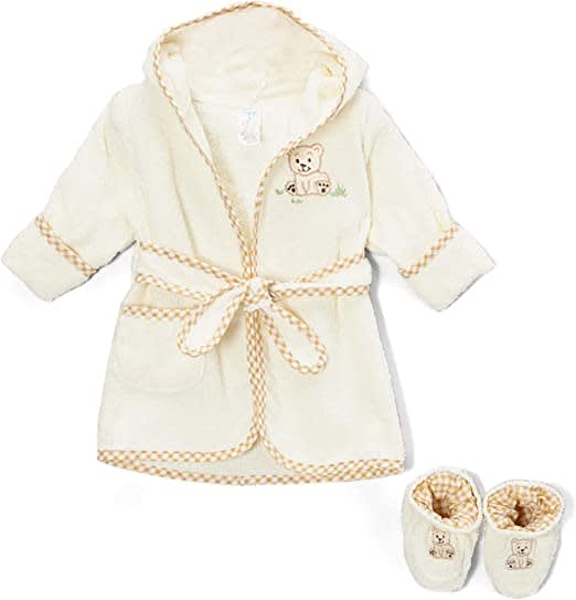 Hooded Terry Bathrobe with Booties