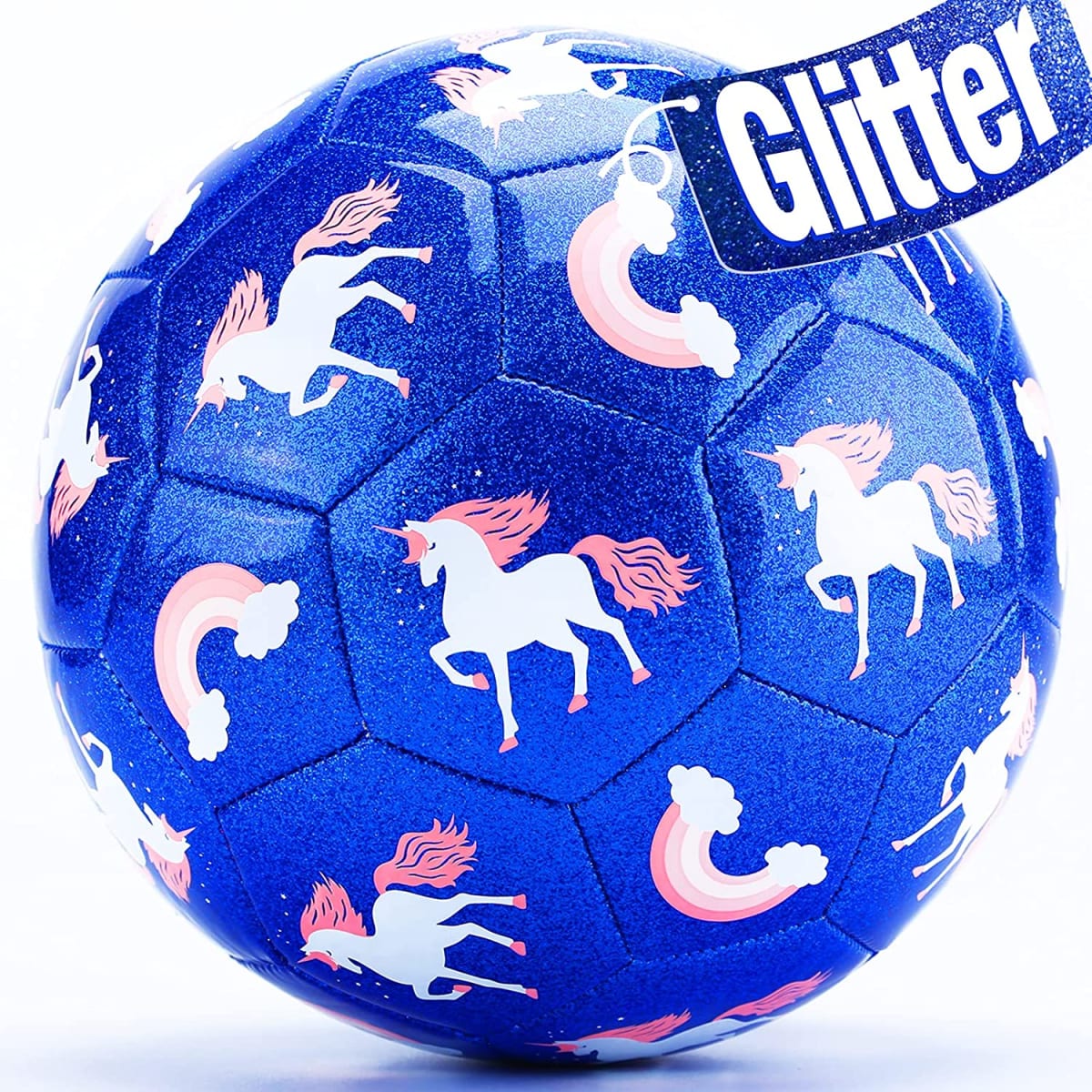 Soccer Ball Size 3 Soccer Ball Glitter Unicorn Gifts for Girls Boys, Kids Toddler Soccer Balls Kids Outdoor for Ages 4-8 Toddlers Age 3-4,