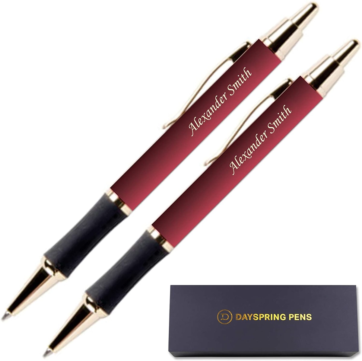 Engraved Monroe Red Gift Pen and Pencil Set