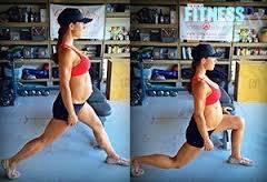 Stationary lunges per side